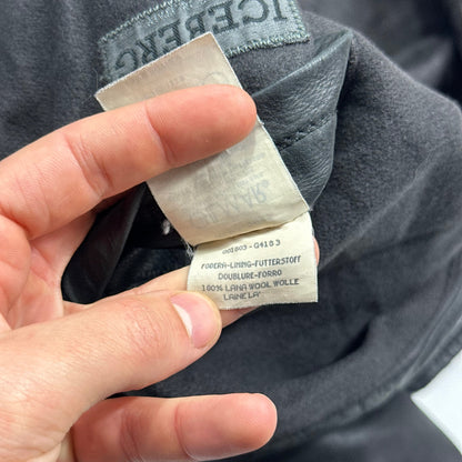 Iceberg 90’s Wool Lined Leather Harrington Work Jacket - L