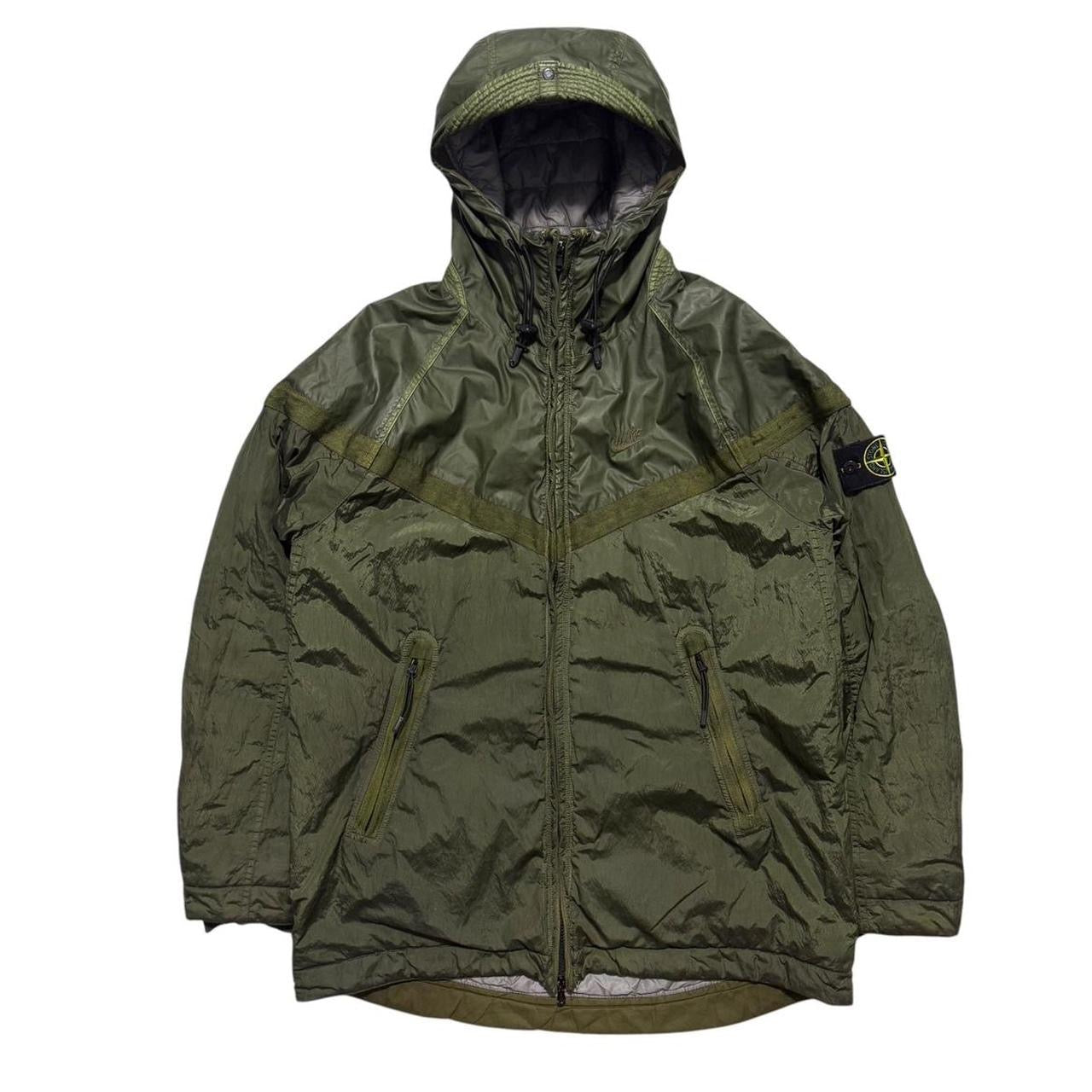 Stone Island Nike Mussola Gommata Jacket | Large, Olive Green