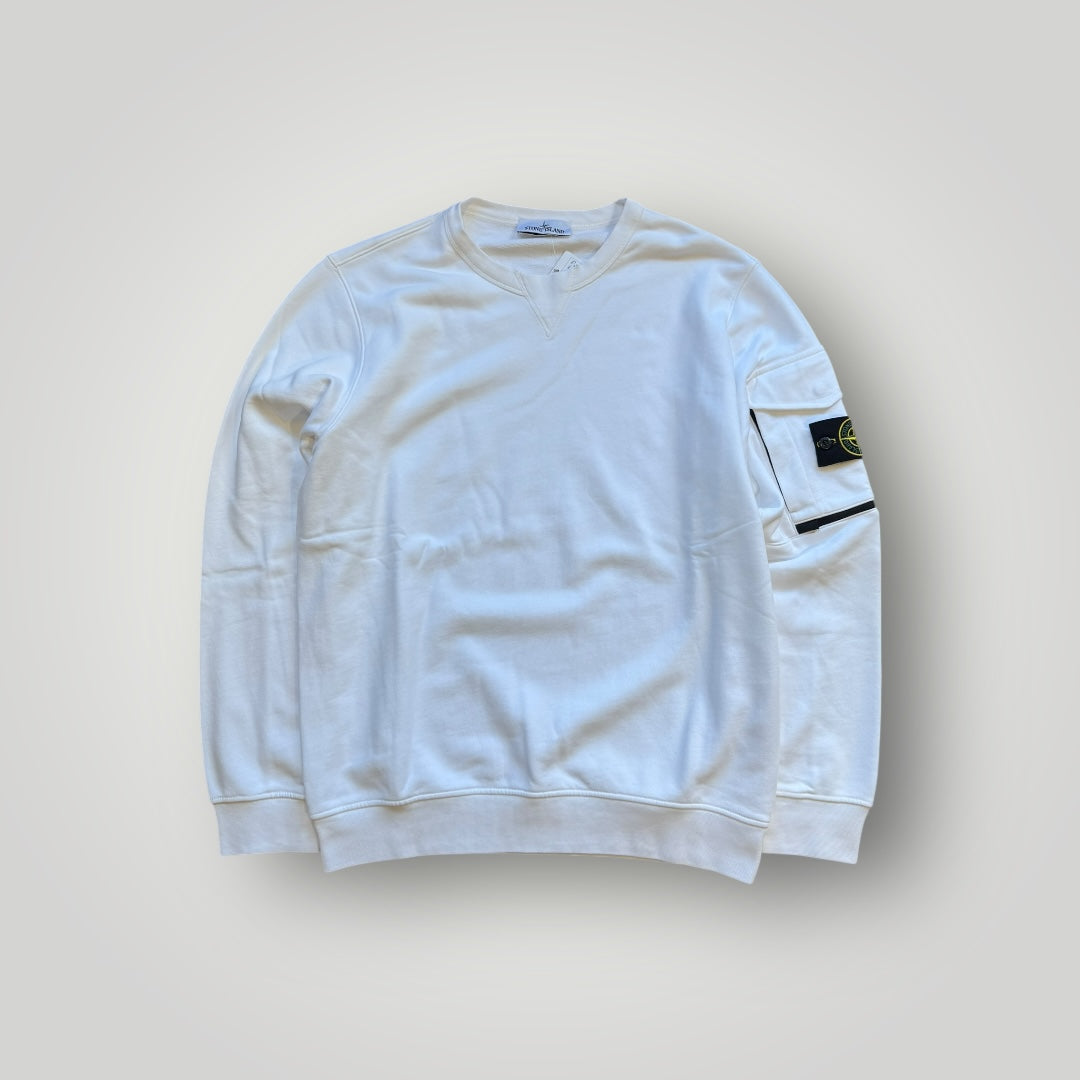 Stone Island Cotton Crewneck with Utility Arm Pocket L BNWOT’s