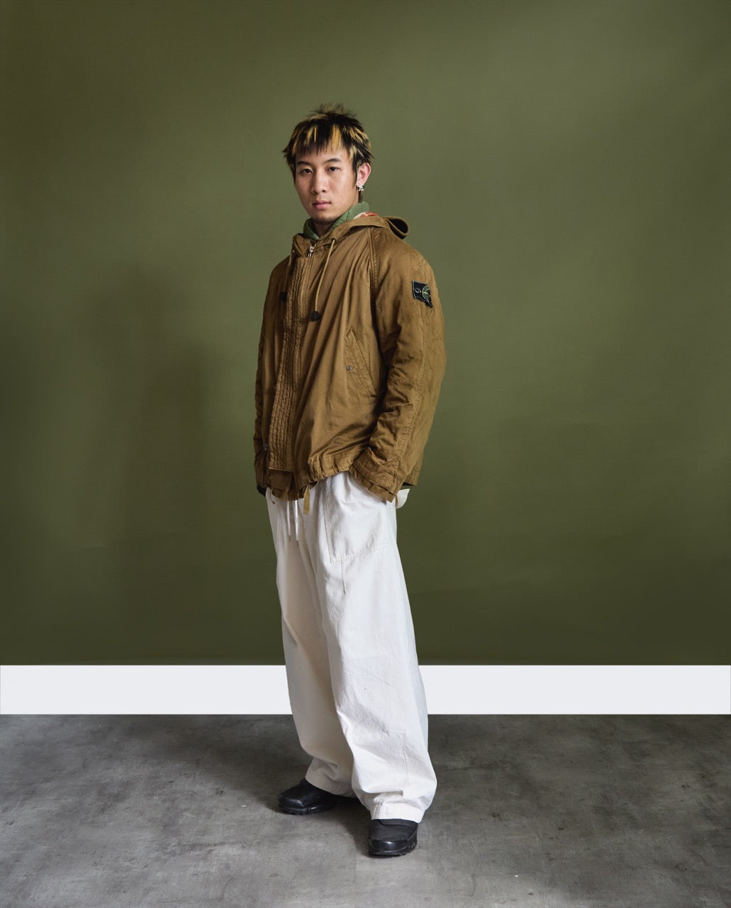 1990s Stone Island Balaclava Hooded Raso Gommato with Removeable Dutch Rope Liner