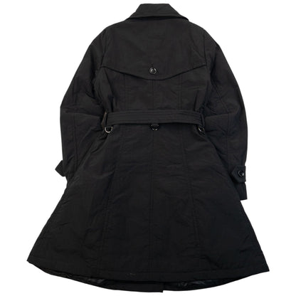 Vintage 2000s Burberry Black Label Belt Waist Trench Jacket Womens Size M | Medium, Black