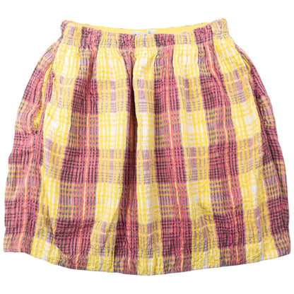 Vintage 2000s Issey Miyake Checkered Mini Skirt Womens Size L | Large, Red