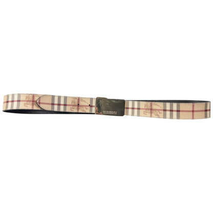 Vintage 2000s Burberry Nova Check Leather Belt Size XL | O/S, Beige