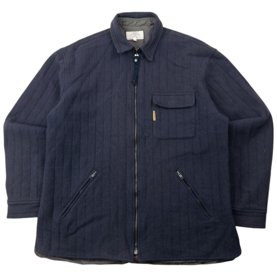 Vintage 90s Armani Jeans Quilted Wool Jacket Size XL | XL, Multicoloured