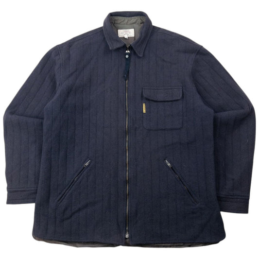 Vintage 90s Armani Jeans Quilted Wool Jacket Size XL | XL, Multicoloured