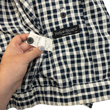 Vintage 90s YSL Yves Saint Laurent Checkered Harrington Jacket Size M | Medium, Multicoloured