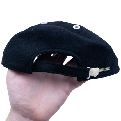 Vintage 80s Mercedes Benz Embroidered Wool Hat Size L | O/S, Black