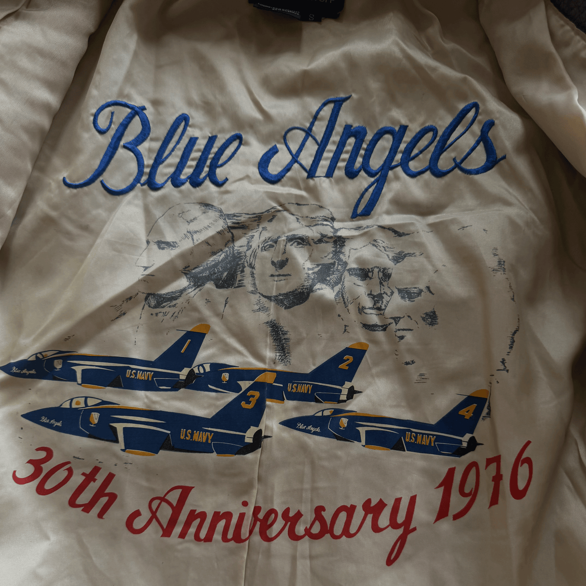Avirex 1991 'Blue Angels' G-1 Leather Flight Jacket - S / M | S / M, Multicoloured