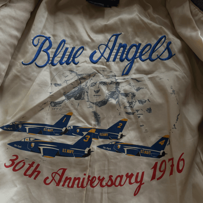 Avirex 1991 'Blue Angels' G-1 Leather Flight Jacket - S / M | S / M, Multicoloured