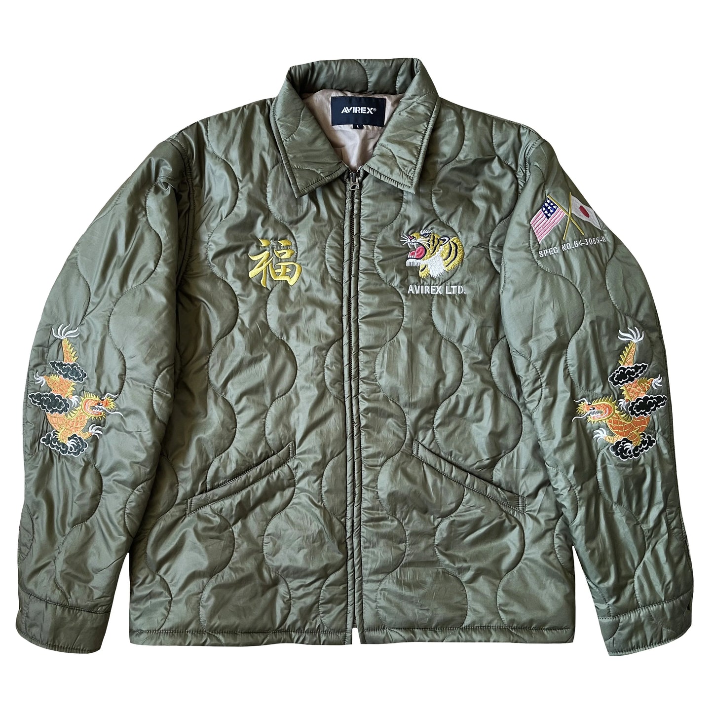 Avirex Quilted M65 Military Jacket - L