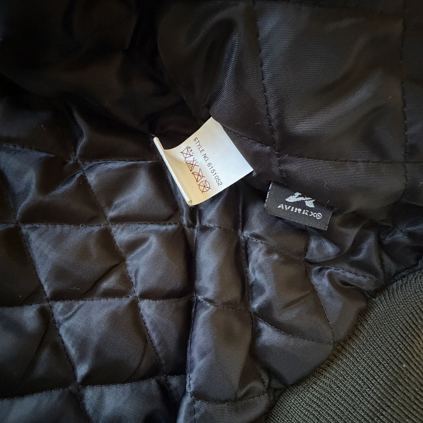 Avirex 'North West Wild Bears' Leather Varsity Jacket - S