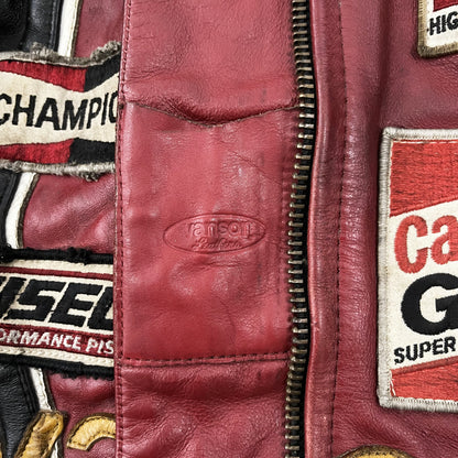 Vanson Leathers One Star Motorcycle Racer Jacket - S | Small, Red