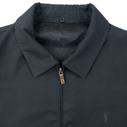 Vintage 90s YSL Yves Saint Laurent Harrington Jacket Size L | Large, Black