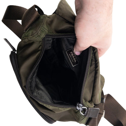 Vintage 2000s Prada Crossbody Bag | O/S, Green