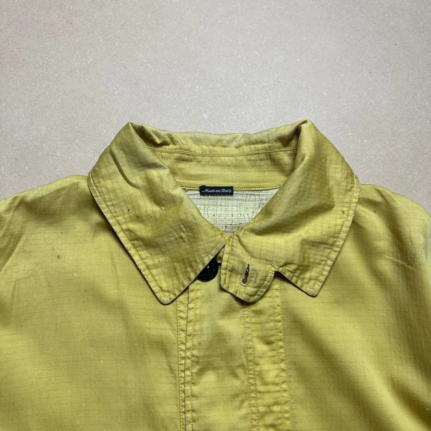 S/S 1994 Lemon Yellow Reversible Spiderweb Silk Light Jacket