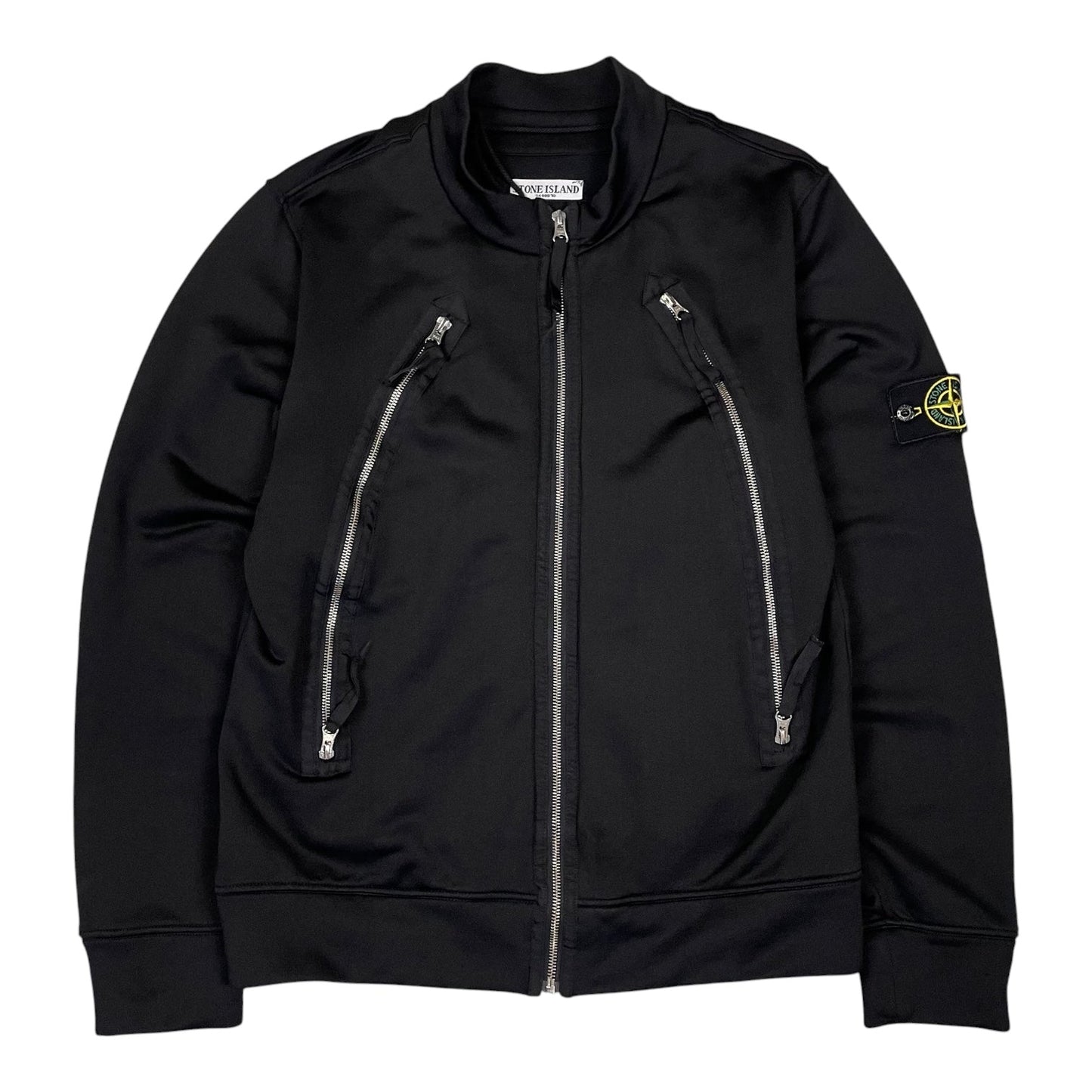 Vintage Stone Island Tactical Zip Pockets Track Top, Size Large | O/S, Black