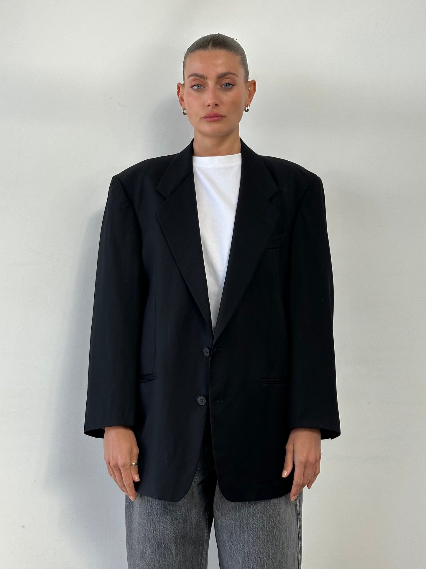 Yves Saint Laurent 90s Pure Wool Single Breasted Blazer 44R/L