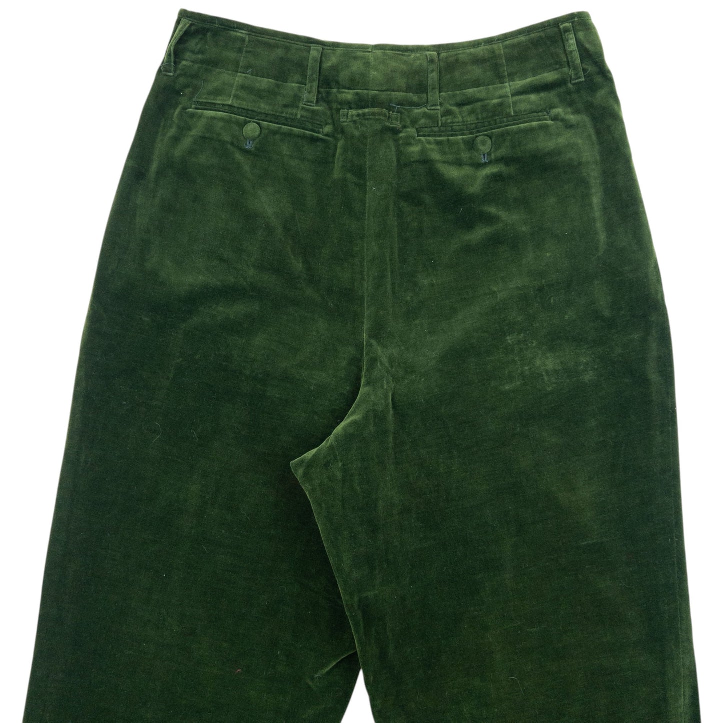 Vintage 90s Jean Paul Gaultier Velour Stirrup Trousers Size W32 | W32, Green