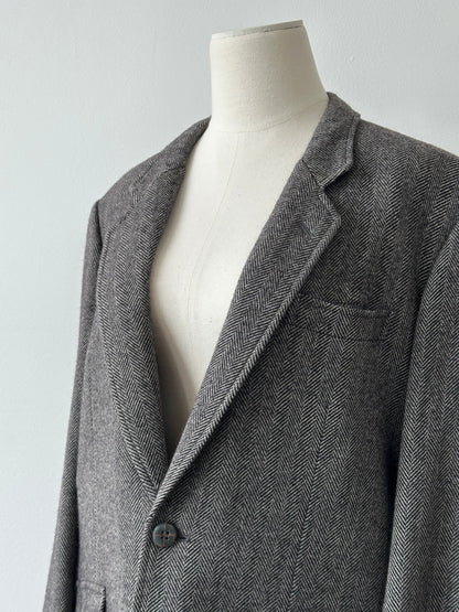 Christian Dior Sports 1980s Pure Wool Herringbone Blazer - M-L
