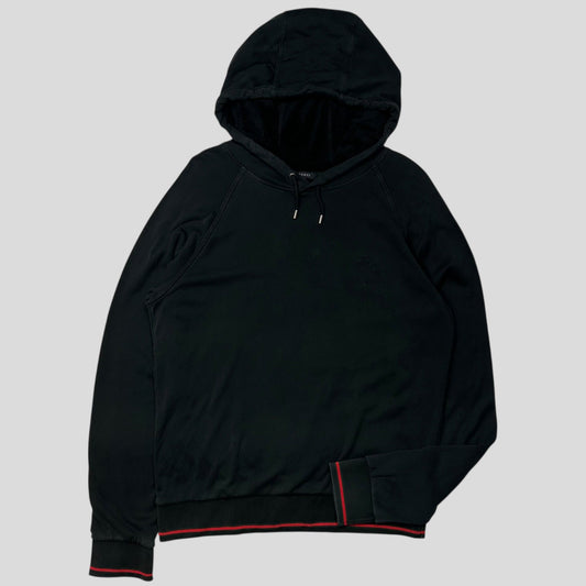 Gucci 2007 Crest Logo Web Stripe Teddy Cotton Hoodie - M | Default Title, Black