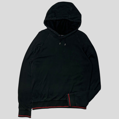 Gucci 2007 Crest Logo Web Stripe Teddy Cotton Hoodie - M | Default Title, Black