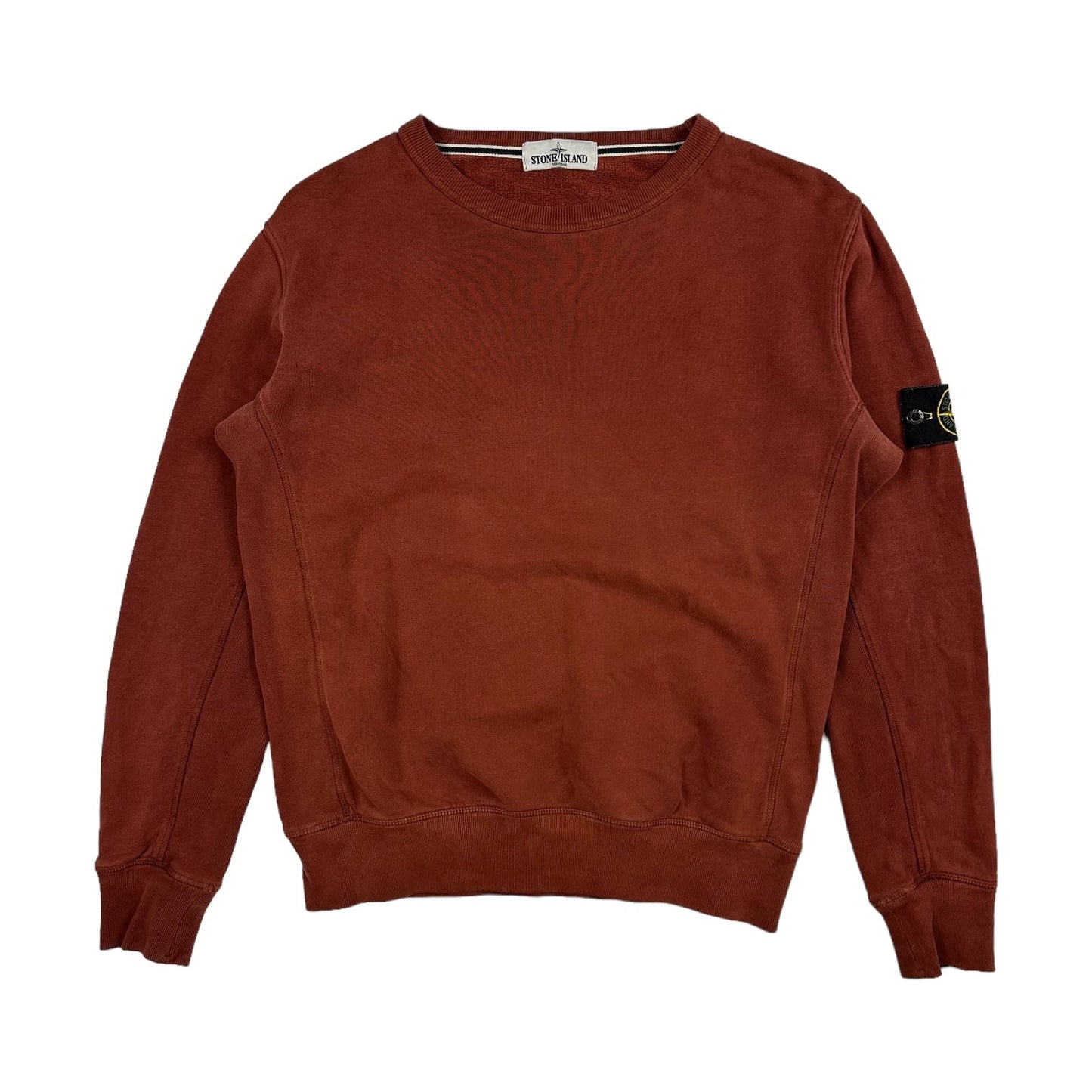 Stone Island Red Cotton Crewneck Sweatshirt