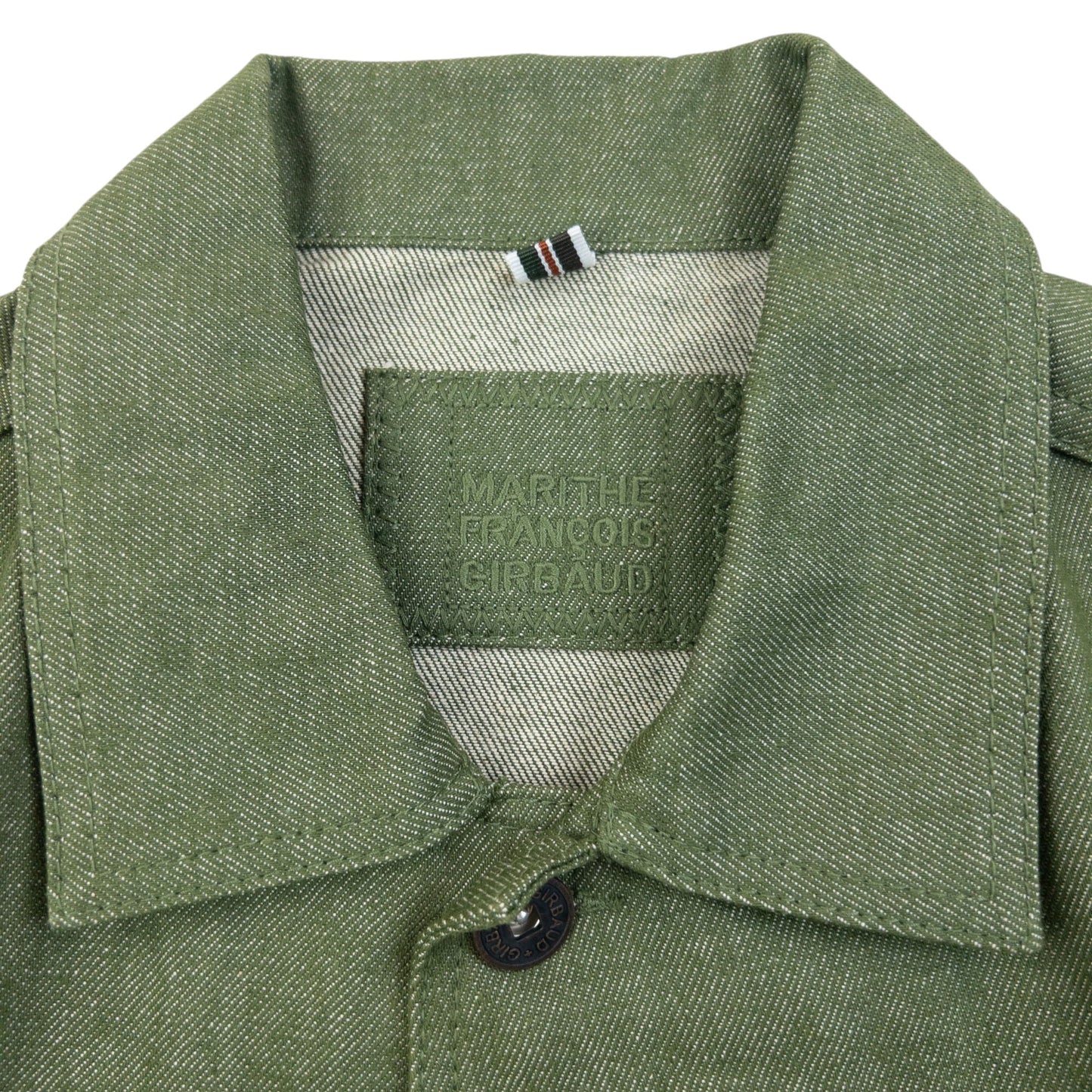Vintage 2000s Marithe + Francois Girbaud Button Up Denim Jacket Size M | Medium, Green