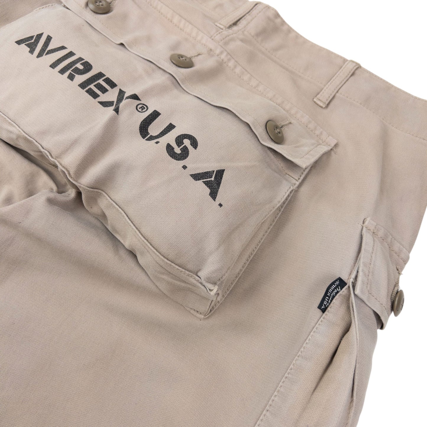 Vintage 2000s AVIREX Cargo Pocket Trousers Size W31 | W31, Beige