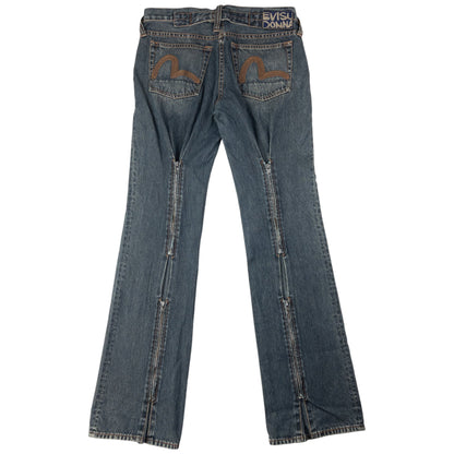 Vintage Evisu Zip Bondage Double Gull Japanese Denim  Jeans Size W30