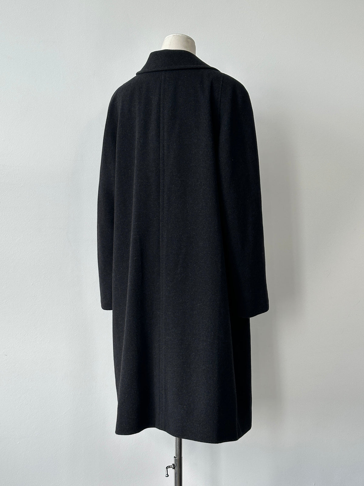 Italian Vintage 1990s Pure Wool Single Breasted Coat - XL