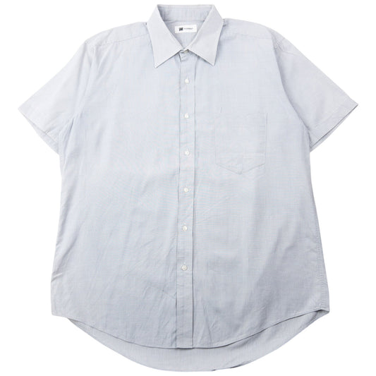 Vintage 90s Issey Miyake Striped Short Sleeve Button Up Shirt Size L | Large, Grey