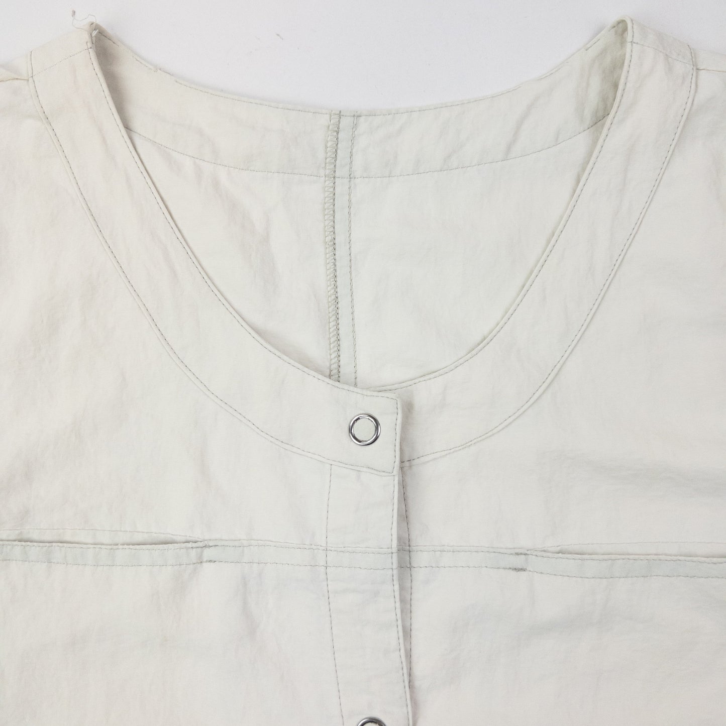 Vintage 90s Issey Miyake Lightweight Longline Jacket Size M | Medium, Cream