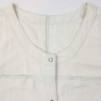 Vintage 90s Issey Miyake Lightweight Longline Jacket Size M | Medium, Cream