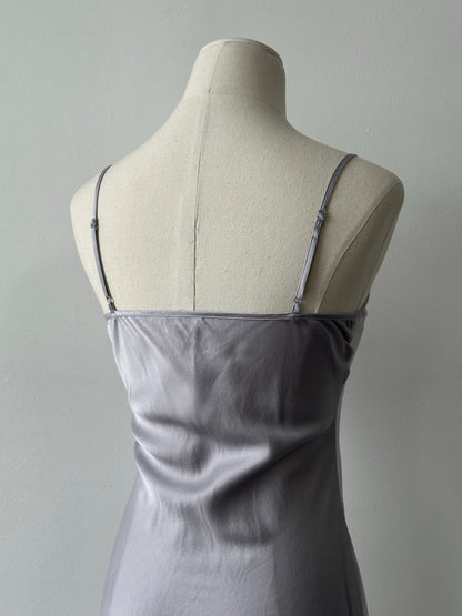 Vintage 2000s Pure Silk V Neck Mini Slip Dress - XS