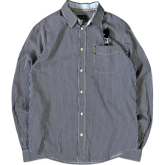 Armani Jeans 00’s Striped Long Sleeve Shirt XL | XL, Navy