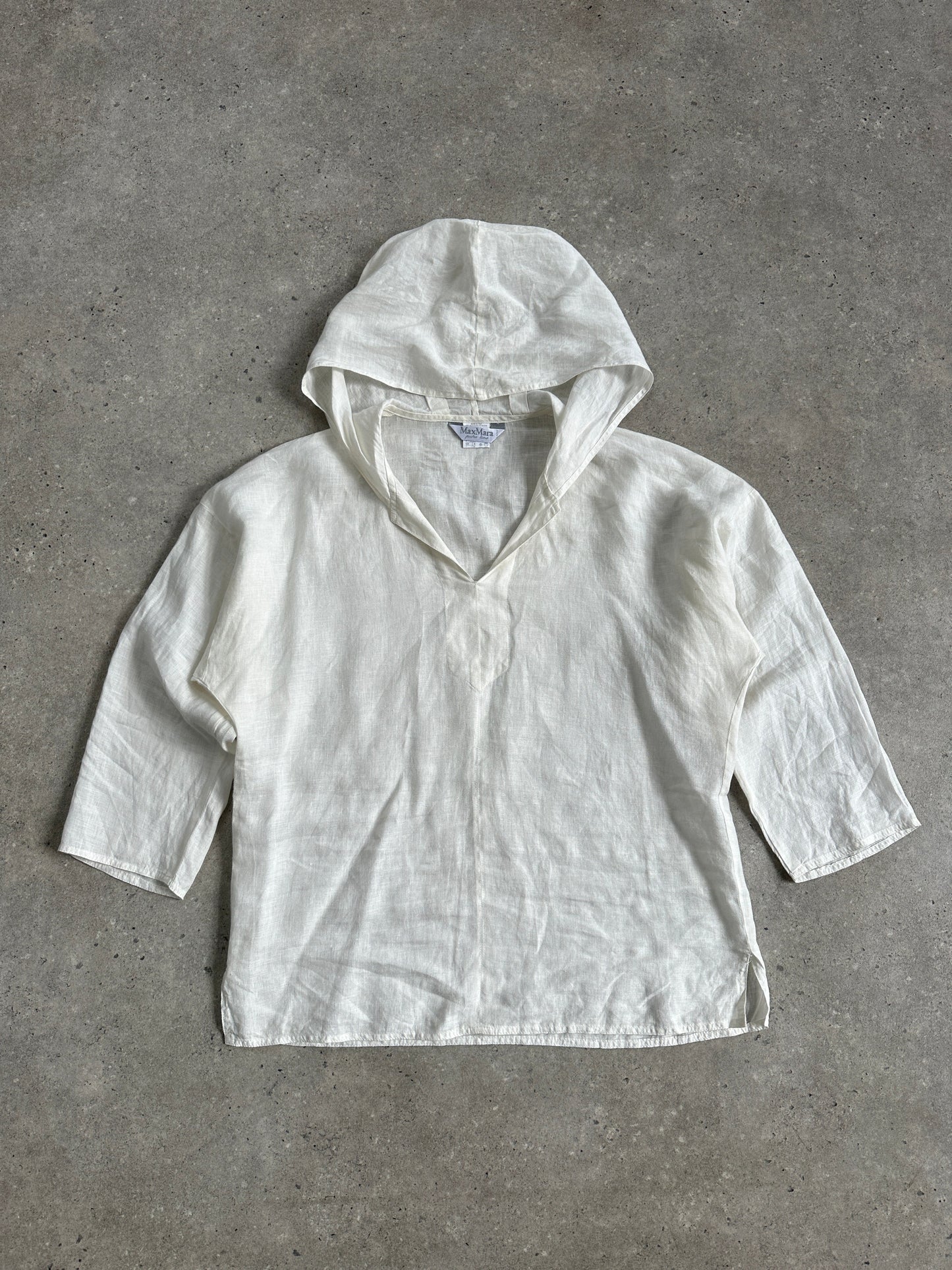 Max Mara Pure Linen Hooded Top - S/M