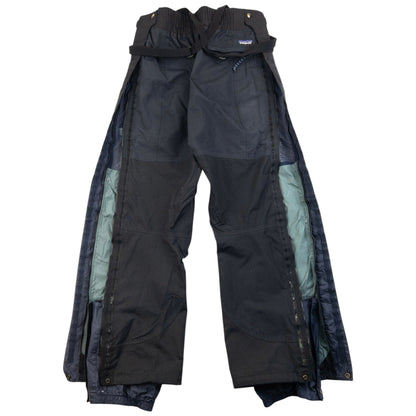Vintage 2000s Patagonia Full Zip Suspender Snowboarding Trousers Size L | Large, Black