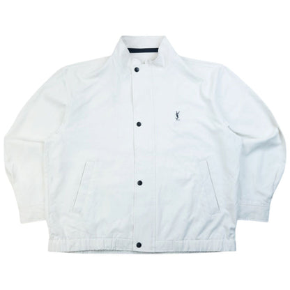 Vintage 90s YSL Yves Saint Laurent Harrington Jacket Size M | Medium, Red