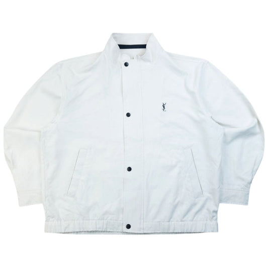 Vintage 90s YSL Yves Saint Laurent Harrington Jacket Size M | Medium, Red