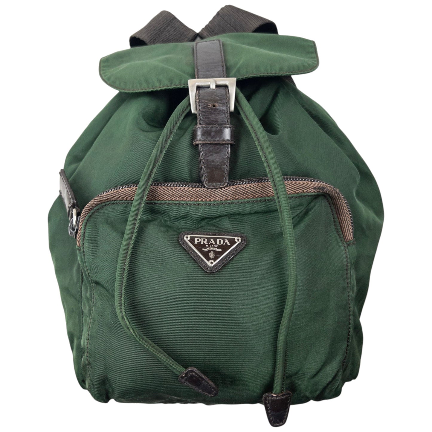 Vintage 2000s Prada Mini Bucket Backpack | O/S, Green