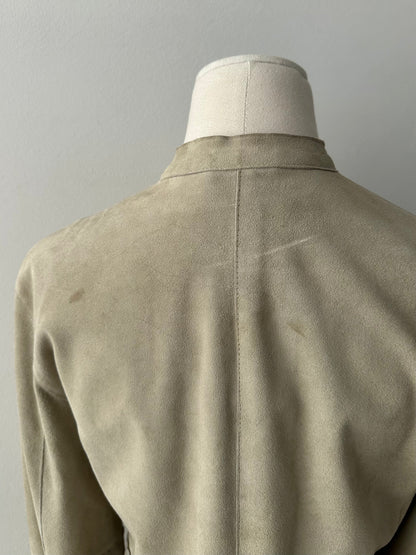 Armani Jeans 1990s Suede Fitted Jacket - S