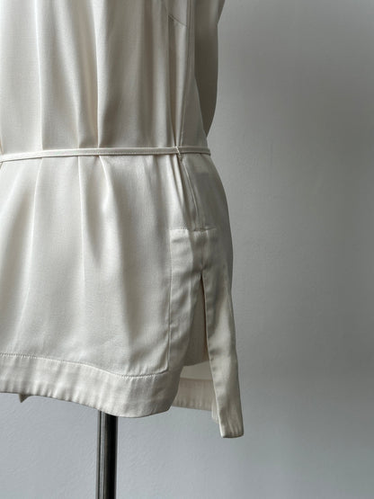 DKNY 2000s Satin Tie Belt Sleeveless Top - S