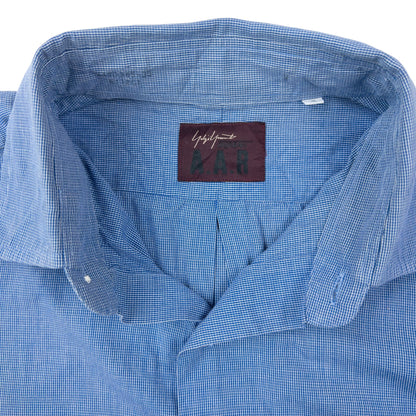 Vintage 90s Yohji Yamamoto D'Urban A.A.R Long Sleeve Button Up Shirt Size L | Large, Blue
