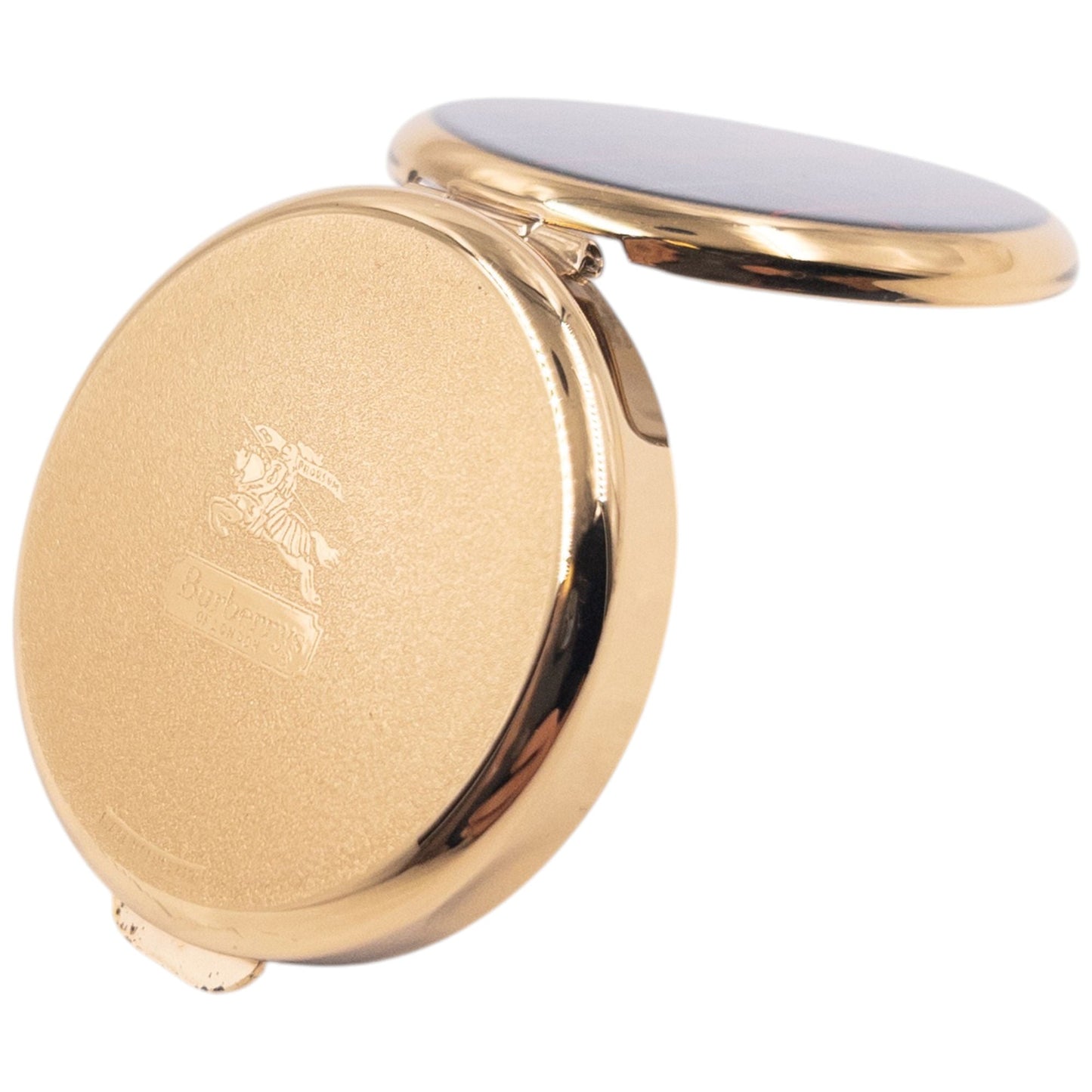 Vintage 90s Burberry Nova Check Compact Pill Box | O/S, Gold