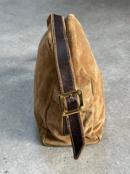 Loewe 1990s Suede Anagram Crossbody Bag