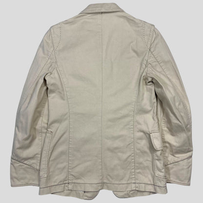 Miu Miu 00’s Contrast Stitch Cotton Cowboy Blazer Jacket - IT50 | Default Title, Multicoloured