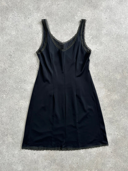 Vintage 1990s Lace Mini Slip Dress - M