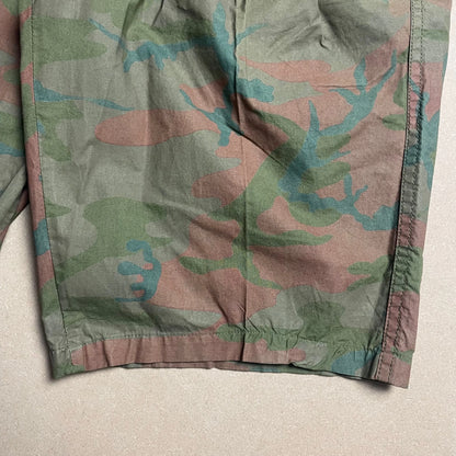 S/S 1990 Teal Green Ice Camouflage Pleated Shorts