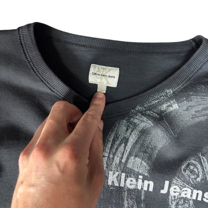 Calvin Klein Jeans 00’s Panelled Longsleeve Shirt L | Large, Black