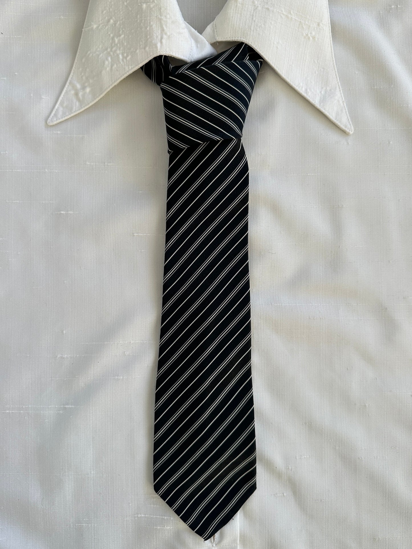 Vintage 1990s Pure Silk Striped Tie - One Size